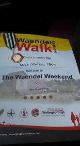 Logan does the Waendel Walk